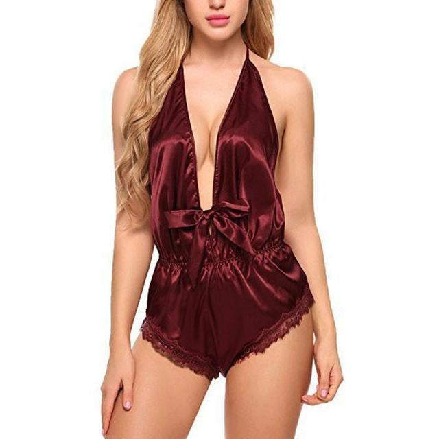 Sexy Lace Satin Silk Lingerie Nightwear