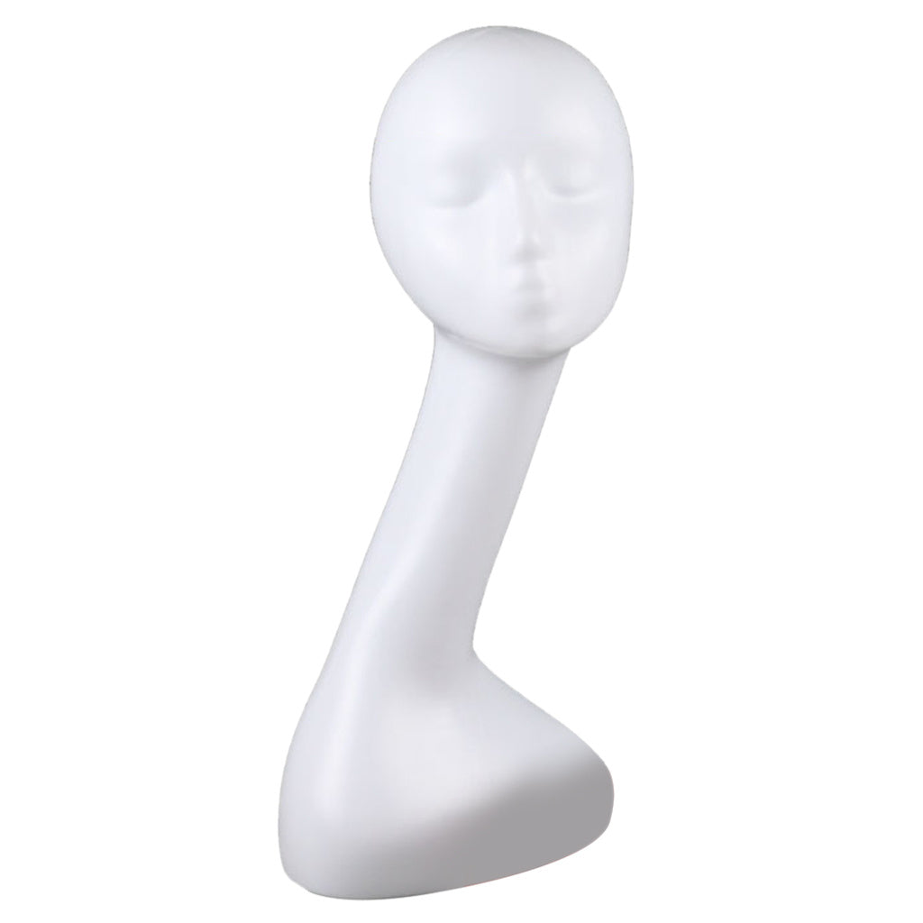 Plastic Female Model Head Dummy Head White Female Model Head Display Head Model Abstract Head