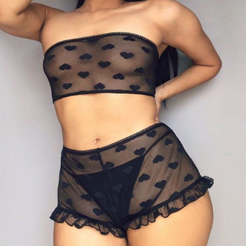 Two Piece Sexy Lingerie Sexy Temptation Lace Suit