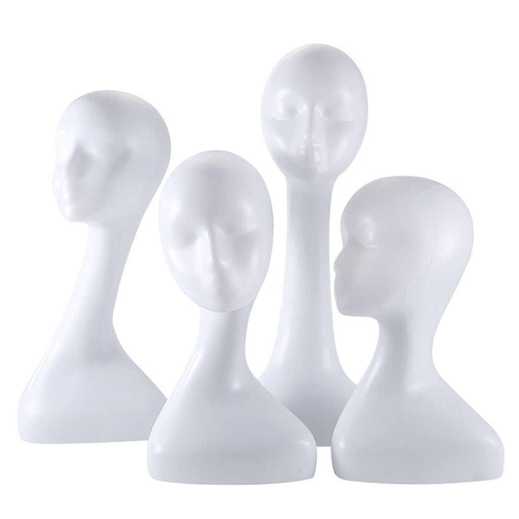 Plastic Female Model Head Dummy Head White Female Model Head Display Head Model Abstract Head