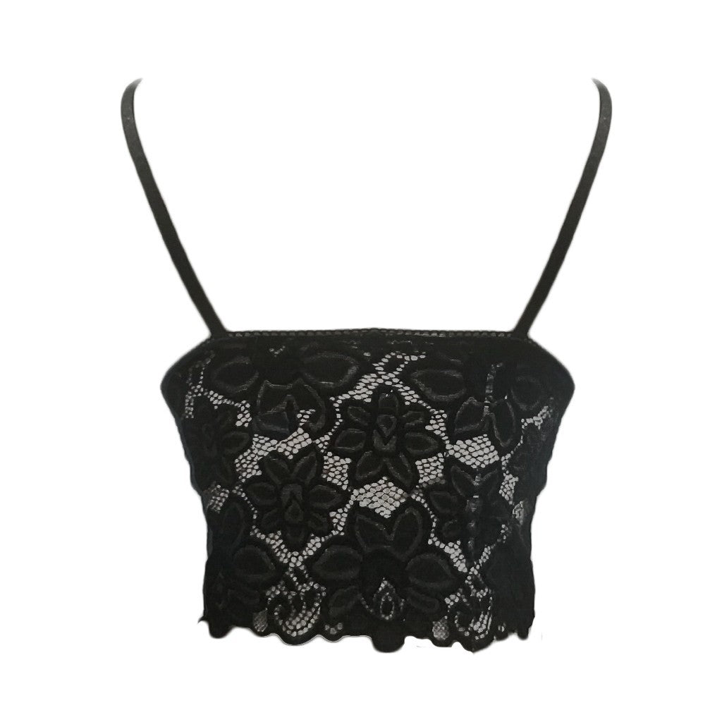 Triangle Cup Bra with Openwork Lace