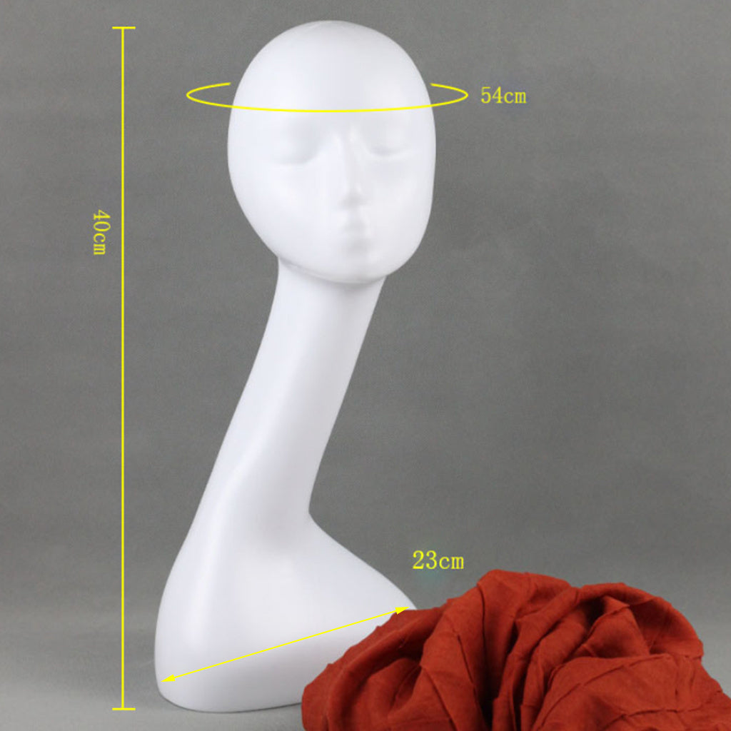 Plastic Female Model Head Dummy Head White Female Model Head Display Head Model Abstract Head