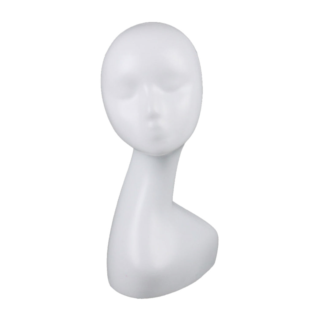 Plastic Female Model Head Dummy Head White Female Model Head Display Head Model Abstract Head