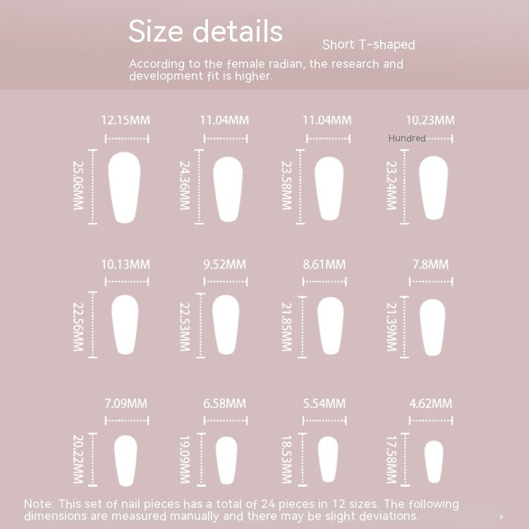 French Style Nail Tip Wear Armor Middle Nail Stickers Blue Purple Gradient Nail Tip