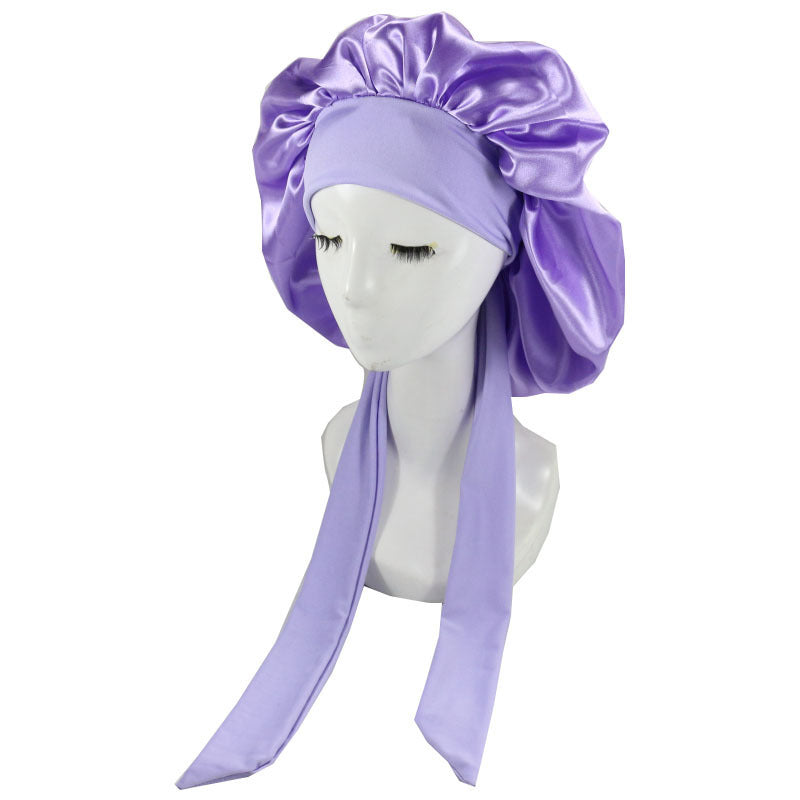 Lace-up Hair Care Silk Nightcap